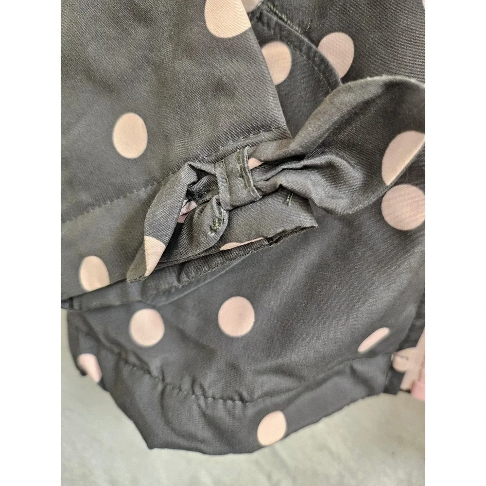 Carters 18M Girls Polka Dot Hooded Jacket Gray Pink Bows Fleece Lined 1001